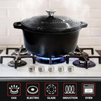 MUELLER HOME 7.5 QT Enameled Cast Iron Dutch Oven, Heavy-Duty, Oven-Safe up to - Image 5