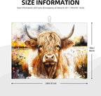 Watercolour Cow Head Dish Drying Mat XL Microfiber Kitchen Drying Mat Large - Image 2