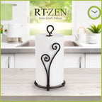 RTZEN Matte Black Paper Towel Holder Countertop - Image 4