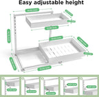 Under Sink Organizer Bathroom Kitchen: 2 Pack 2 Tier Metal Under Cabinet Storage - Image 6