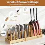 Housolution Bamboo Pot and Pan Organizer - Image 2
