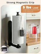 Magnetic Paper Towel Holder, One-Handed Tear Paper Towel Holder - Image 2