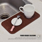 Silicone Dish Drying Mat, Non-Slip Easy Clean Sink Mat Large Heat-resistant - Image 6
