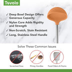 Tovolo Silicone Ladle With Stainless Steel Handle Deep Soup Ladle - Image 3