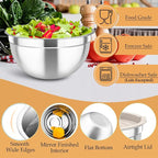 TeamFar Mixing Bowls, Stainless Steel Nesting Salad Bowls - Image 4