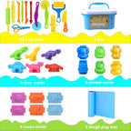 Dough Tool Set, Dough Accessories Includes Storage Container, 3D Animal - Image 6
