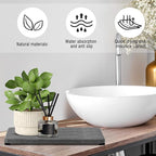 3PCS Water Absorbing Stone Tray, Fast Drying Stone Sink Tray, Stones Soap Trays - Image 4