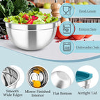 TeamFar Mixing Bowls, Stainless Steel Nesting Salad Bowls - Image 4