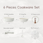CAROTE Ceramic Pots and Pans Set Non Stick, Nonstick Kitchen Cookware Sets - Image 2