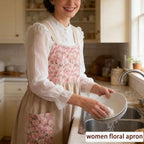 Uaussi Cotton Linen Apron Cross Back Work Apron - Image 4