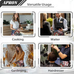 Server Apron with 3 Pockets, Waterproof Oil Waitress Waiter Half Apron - Image 5