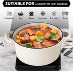 TeamFar 5Qt Dutch Oven, Enameled Cast Iron Dutch Oven - Image 5