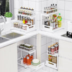 Under Sink Organizer, Heavy Duty Metal Pull Out Cabinet Organizer Slide Out - Image 3