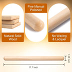 AISOSO French Rolling Pin, 17.7 Inches Wood Rolling Pins - Image 2