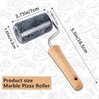 Tianman Rolling Pin Pizza Roller, Marble Roller Non-Stick T-Type, - Image 2