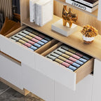 Joyoldelf Drawer Organizer 2 Packs, 24 Cell Collapsible Closet Cabinet Storage - Image 2