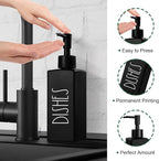 Dish Soap Dispenser, Matte Black Soap Dispenser - Image 3