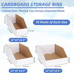 ZBEIVAN Cardboard Storage Bins Boxes 30 Packs, Easy Assembly Pantry Organizer - Image 2