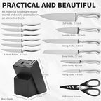 15-Piece Stainless Steel Chef Kitchen Knife Sets - Image 2