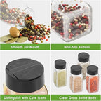 Saiveina 12 Pack Glass Spice Jars - Image 3