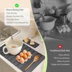 Large Stone Dish Drying Mat for Kitchen Counter, Foldable Fast-Drying - Image 5