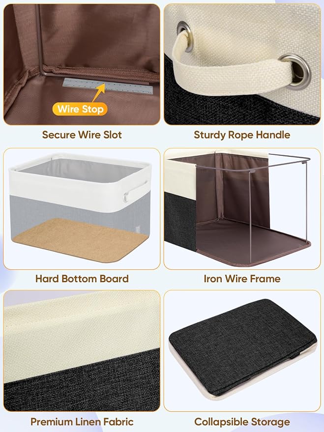 BALEINE 2 Pack Fabric Closet Storage Bins - Image 6
