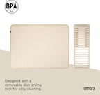 Umbra Udry Dish Rack and Microfiber Drying Mat – Space-Saving Design Folds Up - Image 6