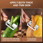 2PCS Vegetable Peeler, with Wooden Handle and Bottle Opener, Stainless Steel - Image 2