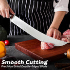 TAN REN Butcher Brisket Knife for Meat Carving, 12 Inch Cimeter Meat Slicing - Image 2