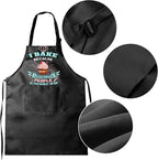 Baking Apron for Women I Baking Because People Is Frowned Aprons Gifts for Men - Image 5
