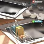 Sink Caddy Sponge Holder Kitchen Sink Organizer, Telescopic sink organizer rack - Image 3