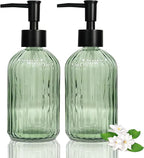 14 Oz Black Pump Glass Soap Dispenser, by Guokanfly