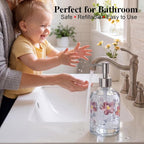 17oz Glass Soap Dispenser with Plastic Pump - Image 5