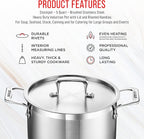 Stainless Steel Stockpot with Lid 5 Quart, Durable 18/8 Stainless Steel - Image 7