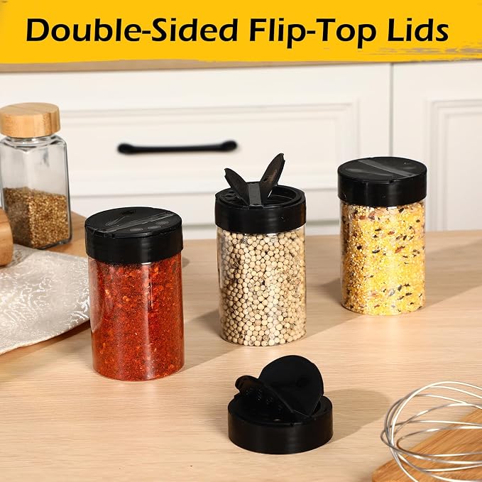 30 Pack 8.4 oz Plastic Spice Jars - Image 2