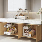2-Pack 17"Deep Under Sink Organizer And Storage, 2-Tier L-Shaped Pull Out - Image 6