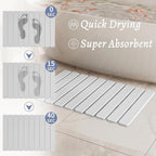 Foldable Stone Bath Mat, Quick Dry Stone Drying Mats - Image 2