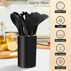 Kitchen Utensils Set of 12, E-far Silicone Cooking Utensils - Image 3