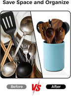 LoeJan Utensil Holder, Extra Large Utensil Crock, Stable Ceramic Utensil - Image 6