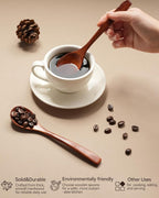 7 Pcs Wooden Spoons for Eating, Small Serving Spoon for Honey, Soup Wood - Image 5
