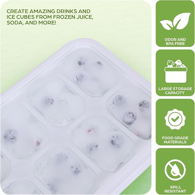 Ice Cube Tray Set – 4 Silicone Trays - Image 3