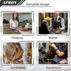 Server Apron with 3 Pockets, Waterproof Oil Waitress Waiter Half Apron - Image 5