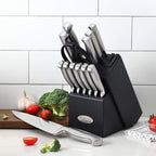 Marco Almond® Knife Set with Block KYA28, 14 Pieces Stainless Steel Chef - Image 8