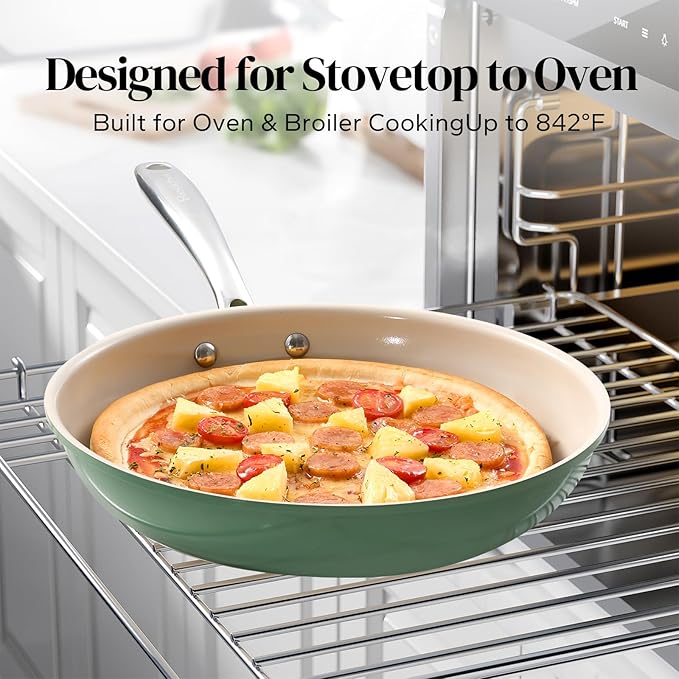 Redchef Ceramic Non Stick Egg Pans, Nonstick Frying Pan Skillet, 8 inch Cooking - Image 9