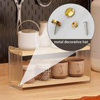 LiTY Coffee Station Organizer 2 Tier Acrylic Home Storage Mugs Hooks - Image 4