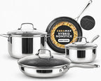 Gotham Steel Ceramax 12 Pcs Tri Ply Hybrid Stainless Steel Cookware Set by GothamSteel