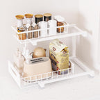 Under Sink Organizer, Heavy Duty Metal Pull Out Cabinet Organizer Slide Out - Image 7