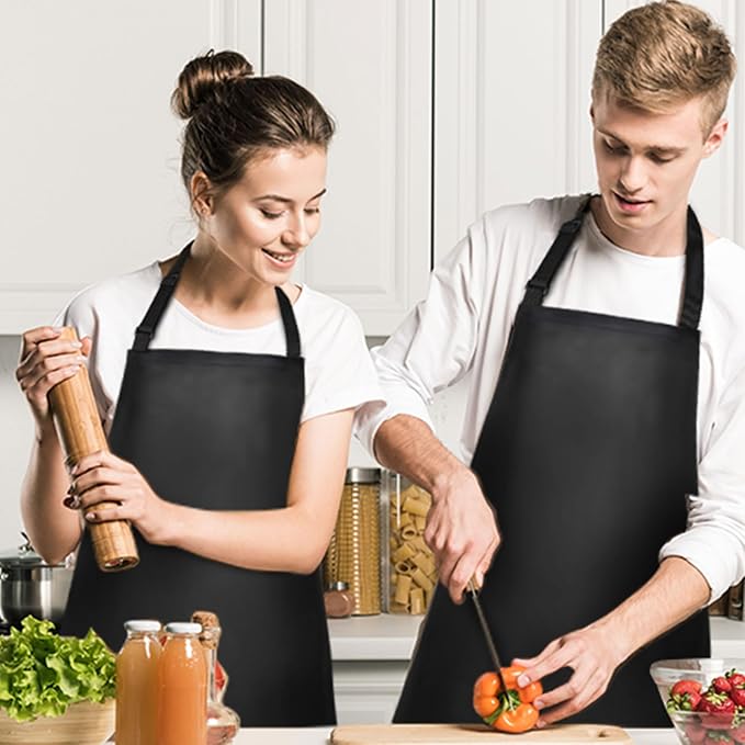 Gotega 4 Pack Waterproof Rubber PVC Apron Adjustable Dishwasher Apron-Women Men - Image 6