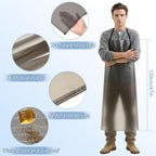 Hercicy 3 Pcs Heavy Duty Waterproof Aprons 47" PVC Vinyl Aprons Transparent - Image 2