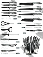 EUNA Knife Block Set, German High-Carbon Stainless Steel Knife Sets - Image 2